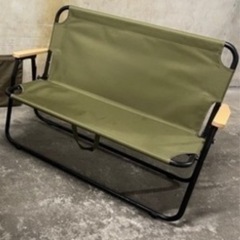 アウトドアベンチ オリーブグリーン 2点セット