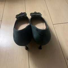 深緑 7センチヒール 25cmの画像