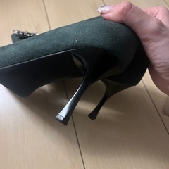 深緑 7センチヒール 25cmの画像
