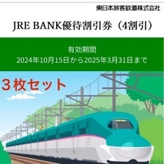 JR東日本 優待割引券(4割引) 3枚