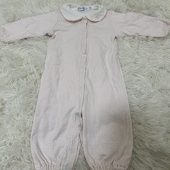 Ralph Lauren ピンク ストライプロンパース 60cm