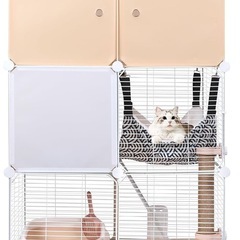 組み立て式猫用ペットケージ　中古品　　イタズラ防止　脱走防止