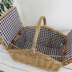 美品　ピクニック　バスケットの画像