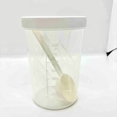 プロテインシェイカー 500ml スプーン付き ホワイト 白の画像