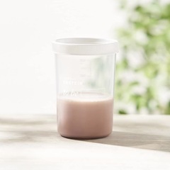 プロテインシェイカー 500ml スプーン付き ホワイト 白の画像