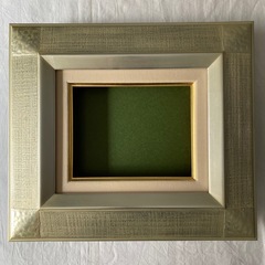 額縁　F0 (180×140mm)平傾斜角紋　銀