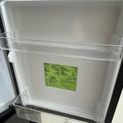 アイリスオーヤマ 冷蔵庫 142L ブラック 幅50cm IRSD-14A-B 2ドア 右開き 直冷式の画像