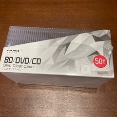 未開封　　BD/DVD/CD スリムクリアケース　50枚組み