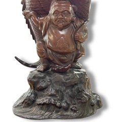 恵比寿と鯛魚　銅製　置物 ◇ 開運　金運　骨董品　希少　縁起物　風水　お守り　古美術の画像