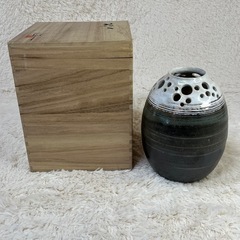 新品未使用 花瓶 壺 清野一郎作 箱付き  アンティーク調の画像