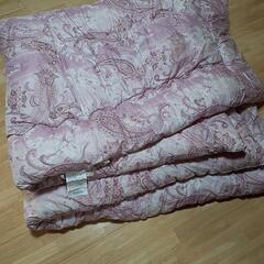 京都西川　合繊入り羊毛掛けふとん　ダブルサイズ　190×210 ウール50% ポリエステル50% の画像