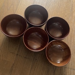 3／3まで木製お椀5個組
