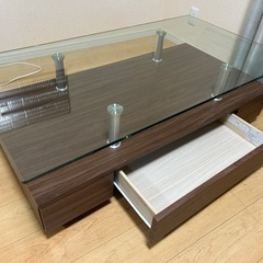 ガラステーブル　ローテーブル　