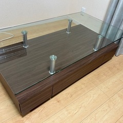 ガラステーブル　ローテーブル　の画像