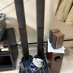 【最終売り切り】YAMAHA 5.1chホームシアター7点セット（RX-V577、スピーカー5本、サブウーファー1本）  の画像