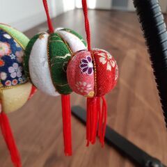 木目込み鞠　吊り下げ飾り　中&小&特小　3つセット　ハンドメイド小物の画像