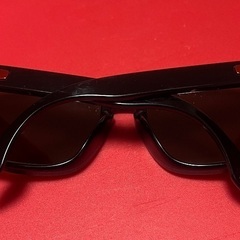 Oakley スポーツサングラス ブラック/オレンジの画像