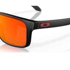 Oakley スポーツサングラス ブラック/オレンジの画像
