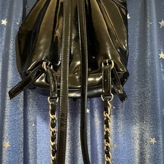 38 レディースリュック 黒×豹柄の画像