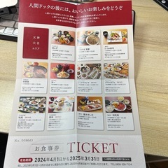 ガーデンシティのお食事チケット
