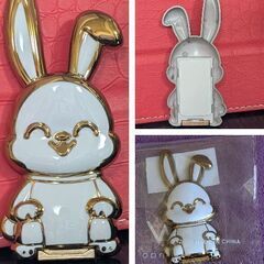 うさぎスマホスタンド（新品）ホワイトの画像