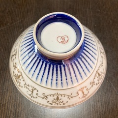 【アンティーク】有田焼　お茶碗10客　金彩　唐草模様　箱無し　レトロの画像