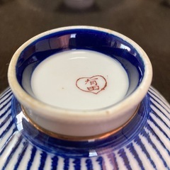【アンティーク】有田焼　お茶碗10客　金彩　唐草模様　箱無し　レトロの画像