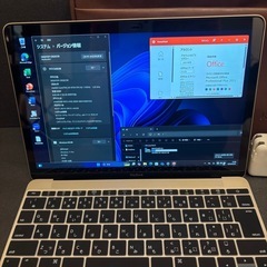 極上品 MacBook 12 windows11 office 新品バッテリーの画像