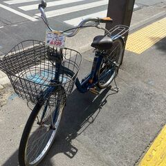 【リサイクルショップどりーむ鹿大前店】No.77 自転車　ママチャリ　24インチ　ベル付き　鍵付き　LEDライト付き　