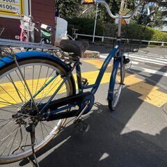 【リサイクルショップどりーむ鹿大前店】No.77 自転車　ママチャリ　24インチ　ベル付き　鍵付き　LEDライト付き　