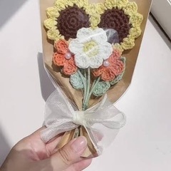🧶毛糸で作った花束💐