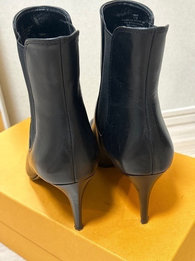 Lauren Ralph Lauren サイドゴア ブラックレザーブーツ23.5