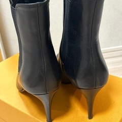 Lauren Ralph Lauren サイドゴア ブラックレザーブーツ23.5の画像