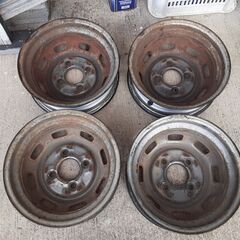 ★１２インチ鉄ホイール　PCD110　4本　鉄チンの画像