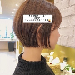 🚨急募🚨本日26日（水）カットモデル募集中
