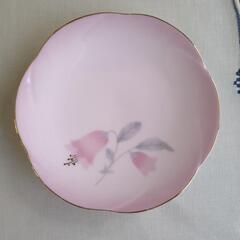 銘々皿、ケーキ皿、５枚、金ぷち、花柄、