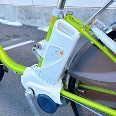 電動アシスト自転車 パナソニック ビビ バッテリー新品交換済み Panasonic vivi DX 26型 内装3段変速 フレッシュグリーン BE-ELD63G（の画像