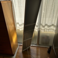 ノンフレーム スタンドミラー 150x30cm 全身鏡 フチなしの画像