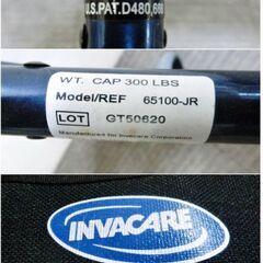 INVACARE 四輪歩行器　65100-JR　動作良好　キャスター付　フレームウォーカー　介護　看護　リハビリ　折畳　ブレーキ　インバケアの画像