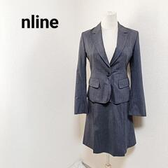 nline スーツセットアップ ジャケット スカート ストライプ...