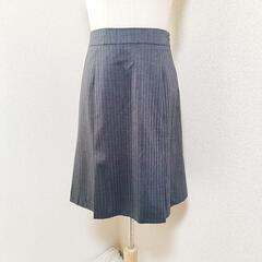 nline スーツセットアップ ジャケット スカート ストライプ グレー 7 レディースの画像