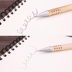 【新品】ホワイト純正木製格納式鉛筆 ボールペン ライティングセット 2本セット シャーペンの画像
