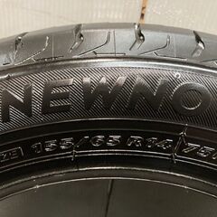 BS BRIDGESTONE NEWNO 155/65R14 14インチ 夏タイヤ 1本 23年製 バリ溝 AZワゴン アルト ミラジーノ ルークス N-ONE ワゴンR等　(MTX215)クレジットカード QRコード決済可能の画像