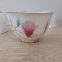 香蘭社　湯呑５客　木蓮　金彩の画像