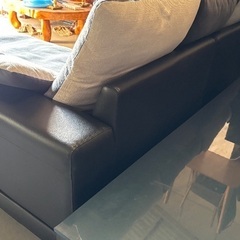 NITORI 3人掛け布張りカウチソファ(キングダム3KD) 幅250cm Usedの画像