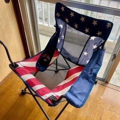 アメリカ星条旗柄　キャンプチェアー