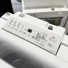 【超美品‼️】パナソニック 2019年製 7.0kg全自動洗濯機 泡洗浄 パワフル滝すすぎコース ホワイト♪の画像