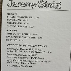 ビル・エヴァンス・ウィズ・ジェレミー・スティグ LPレコードの画像