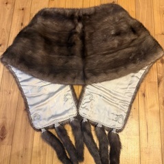 ブルーアイリスミンク ストール 商品タグ付 米国原産 縫製日本の画像