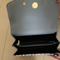 新品未使用ネイビー ホワイト ツイード ショルダーバッグの画像